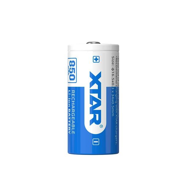 16340-Lithium-850mAh-akkuteile0_result Επαναφορτιζόμενη μπαταρία με προστασία XTAR 16340 850mAh - Image 1