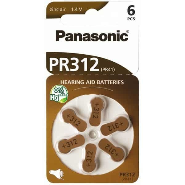 Mπαταρίες Panasonic Zinc Air 312/PR41 - Image 1