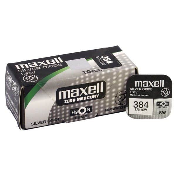 MAXELL Μπαταρία κουμπί   392 /384 / SR 41 SW / SR 736 SW / G3 - Image 1