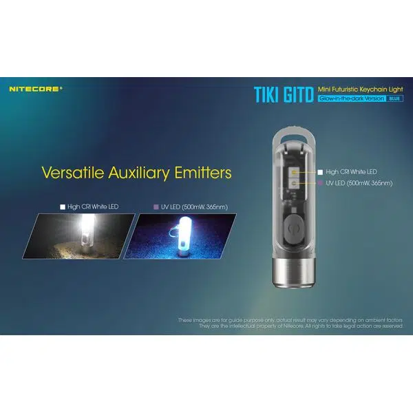 ΦΑΚΟΣ LED NITECORE TIKI GITD Blue, Glow-In-The-Dark, USB- C, 300 lumens - Image 7