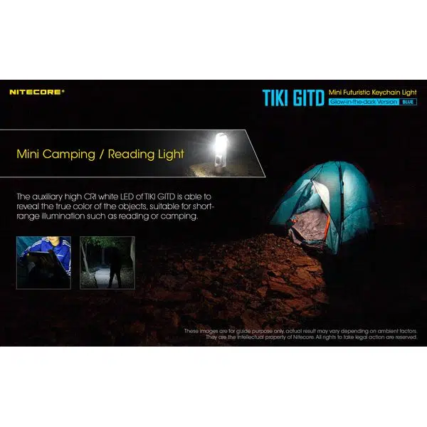 ΦΑΚΟΣ LED NITECORE TIKI GITD Blue, Glow-In-The-Dark, USB- C, 300 lumens - Image 8