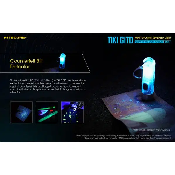 ΦΑΚΟΣ LED NITECORE TIKI GITD Blue, Glow-In-The-Dark, USB- C, 300 lumens - Image 10