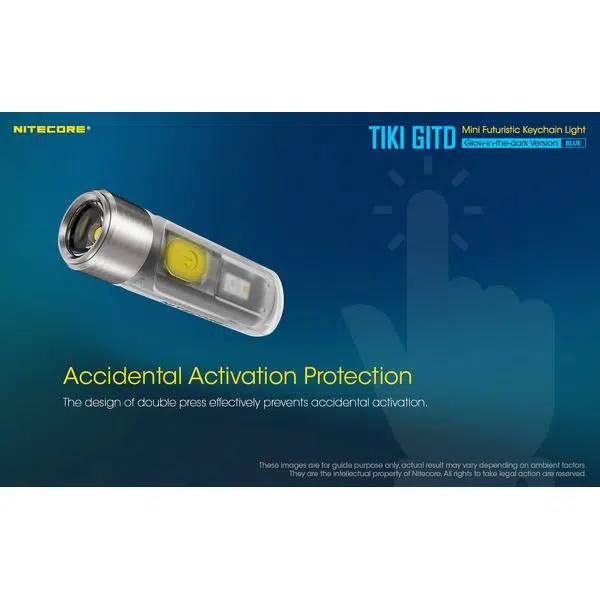 ΦΑΚΟΣ LED NITECORE TIKI GITD Blue, Glow-In-The-Dark, USB- C, 300 lumens - Image 13