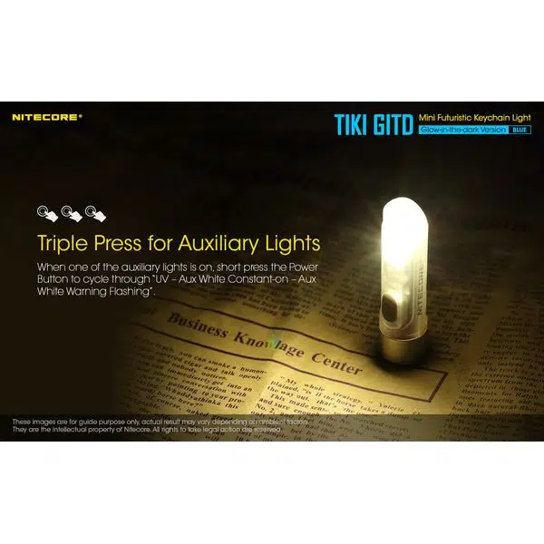 ΦΑΚΟΣ LED NITECORE TIKI GITD Blue, Glow-In-The-Dark, USB- C, 300 lumens - Image 14