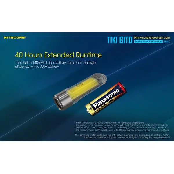 ΦΑΚΟΣ LED NITECORE TIKI GITD Blue, Glow-In-The-Dark, USB- C, 300 lumens - Image 16