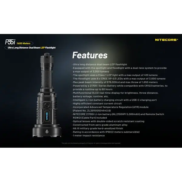 ΦΑΚΟΣ LED NITECORE PRECISE P35i - Image 18