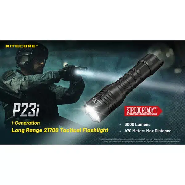 ΦΑΚΟΣ LED NITECORE PRECISE P23i, Tactical, Strobe Ready, 3000lm - Image 2