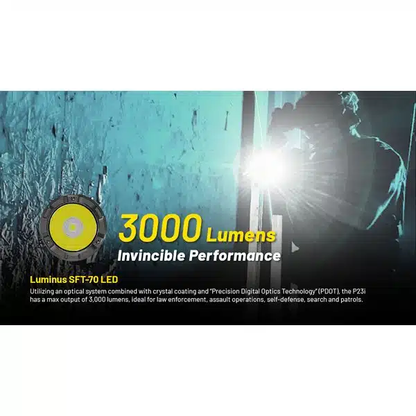 ΦΑΚΟΣ LED NITECORE PRECISE P23i, Tactical, Strobe Ready, 3000lm - Image 4