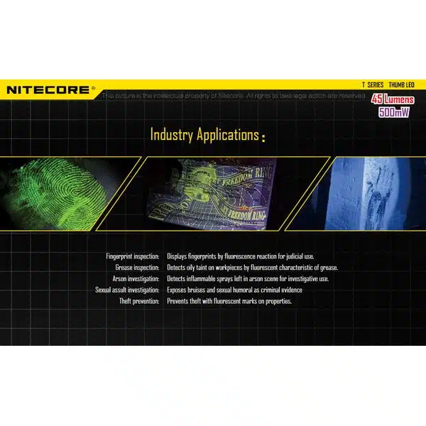 ΦΑΚΟΣ LED NITECORE THUMB LEO, rechargable, 45lumens+500mW UV - Image 6