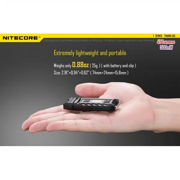 ΦΑΚΟΣ LED NITECORE THUMB LEO, rechargable, 45lumens+500mW UV - Image 9