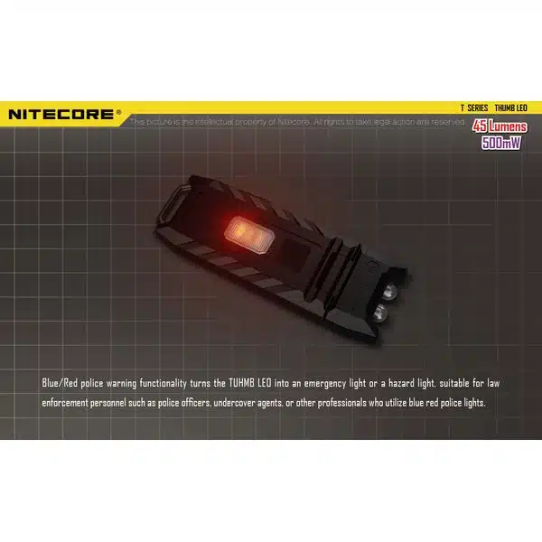 ΦΑΚΟΣ LED NITECORE THUMB LEO, rechargable, 45lumens+500mW UV - Image 14