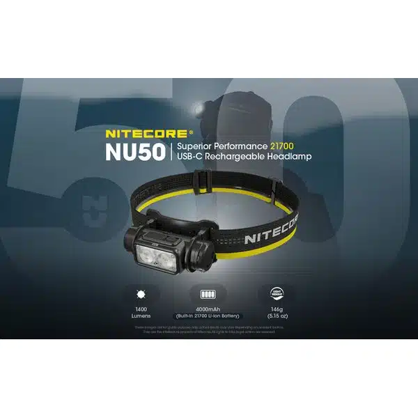 ΦΑΚΟΣ LED NITECORE HEADLAMP NU50, 1400Lm - Image 2