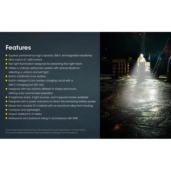 ΦΑΚΟΣ LED NITECORE HEADLAMP NU50, 1400Lm - Image 21