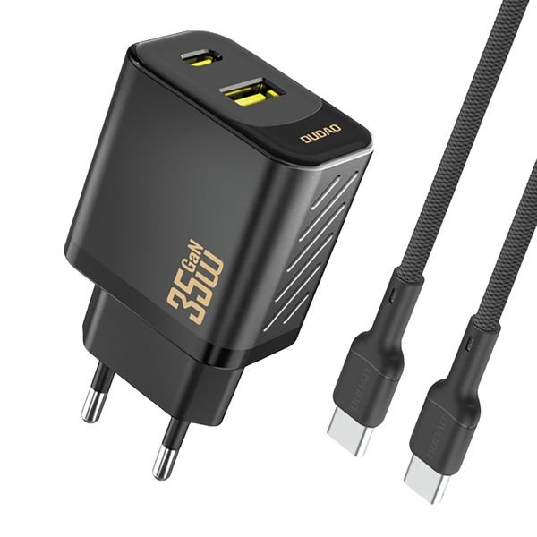 eng_pl_Dudao-A27-MaxC-35W-GaN-Wall-Charger-USB-C-Cable-Black-195946_1_result Dudao A27 MaxC 35W GaN Wall Charger + USB-C Cable - Image 1
