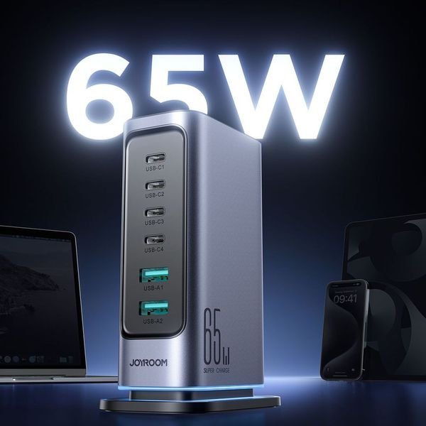 eng_pl_Joyroom-JR-TCM02-GaN-65W-charger-charging-station-4xUSB-C-2xUSB-A-UK-plug-gray-200625_1_result Joyroom JR-TCM02 GaN 65W charger charging station 4xUSB-C 2xUSB-A - Image 2