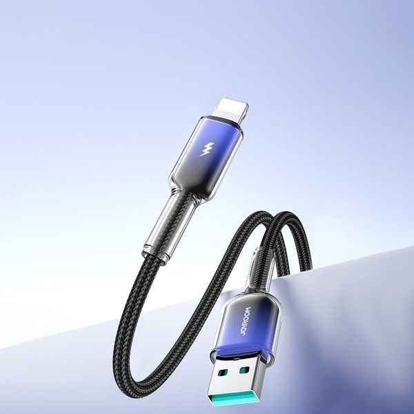 eng_pl_Joyroom-S-A42-Crystal-Clear-Series-3A-USB-A-Lightning-cable-1-2m-black-182004_10_result Joyroom S-A42 Crystal-Clear Series 3A USB-A - Lightning cable 1.2m - Image 5