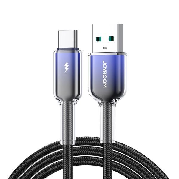 eng_pl_Joyroom-S-A42-Crystal-Clear-Series-3A-USB-A-USB-C-cable-1-2m-black-182006_1_result Joyroom S-A42 Crystal-Clear Series 3A USB-A - USB-C cable 1.2m - Image 1