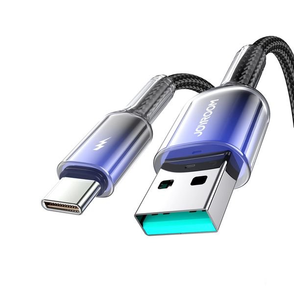 eng_pl_Joyroom-S-A42-Crystal-Clear-Series-3A-USB-A-USB-C-cable-1-2m-black-182006_2_result Joyroom S-A42 Crystal-Clear Series 3A USB-A - USB-C cable 1.2m - Image 3