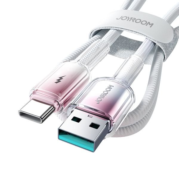 eng_pl_Joyroom-S-A42-Crystal-Clear-Series-3A-USB-A-USB-C-cable-1-2m-white-182007_5_result Joyroom S-A42 Crystal-Clear Series 3A USB-A - USB-C cable 1.2m - Image 5