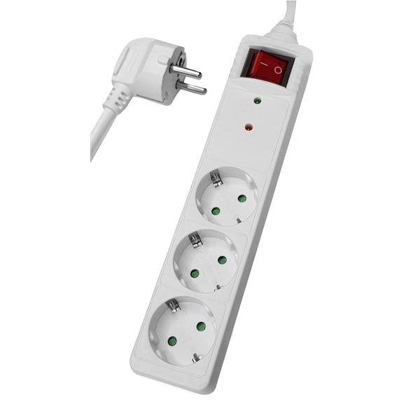 PT-879_result POWERTECH πολύπριζο ασφαλείας PT-879, 3x schuko, 16A, 1.5m, λευκό - Image 1
