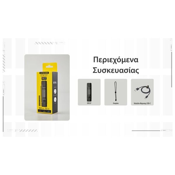 EDC07_H_GR18-1536x864_result ΦΑΚΟΣ LED NITECORE EDC07, Ultra Slim and Lightweght , 1500lm, Black - Image 18