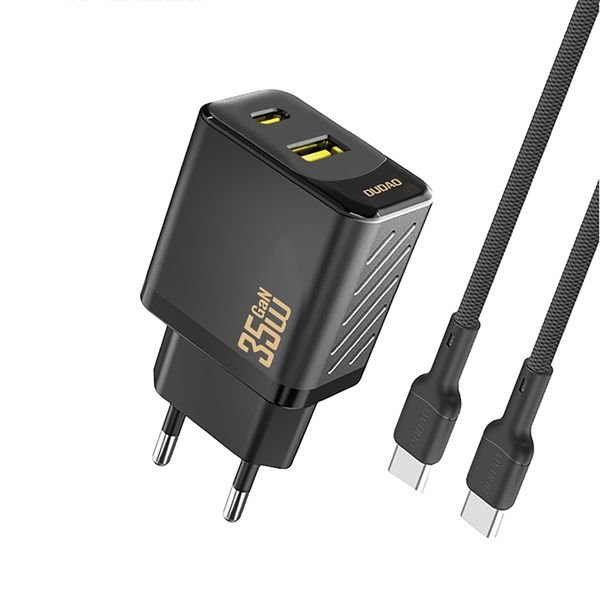 eng_pl_Dudao-A27MaxCEU-PD-QC-35W-USB-A-USB-C-Wall-Charger-with-USB-C-Cable-Black-204503_1_result Φορτιστής τοίχου Dudao A27MaxCEU PD QC 35W USB-A USB-C με καλώδιο USB-C - Image 1