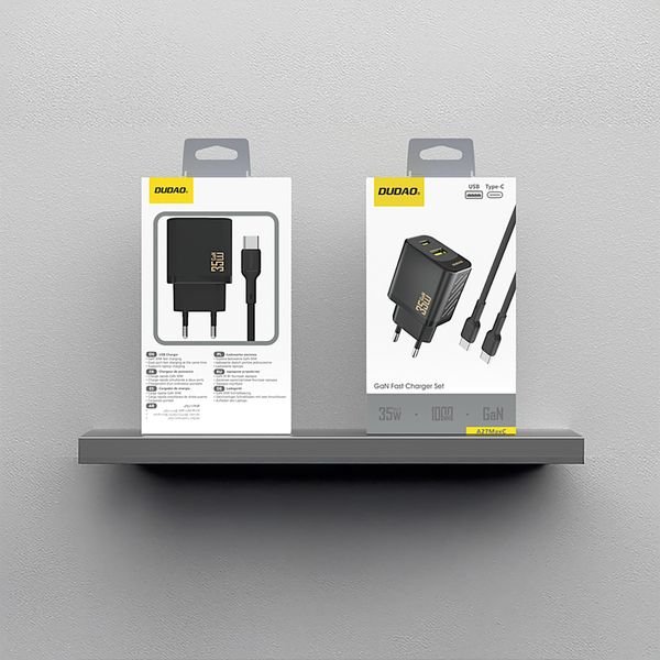 eng_pl_Dudao-A27MaxCEU-PD-QC-35W-USB-A-USB-C-Wall-Charger-with-USB-C-Cable-Black-204503_5_result Φορτιστής τοίχου Dudao A27MaxCEU PD QC 35W USB-A USB-C με καλώδιο USB-C - Image 5