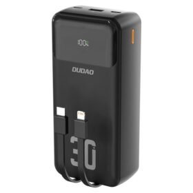 Dudao K15MAX 30000mAh PD 22.5W Powerbank με ενσωματωμένα καλώδια