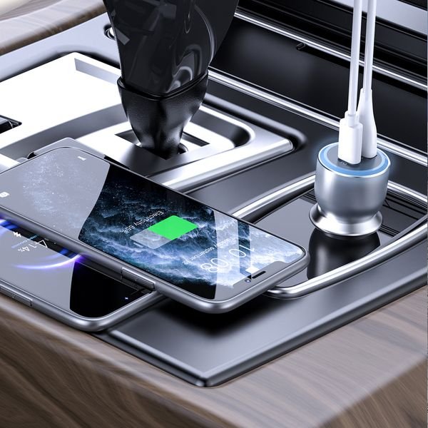 eng_pl_Dudao-R4Ultra-120W-Power-Delivery-Quick-Charge-LED-Car-Charger-USB-A-USB-C-Gray-204520_3_result Φορτιστής αυτοκινήτου Dudao R4Ultra 120W με γρήγορη φόρτιση και παροχή ρεύματος, USB-A, USB-C - Image 4