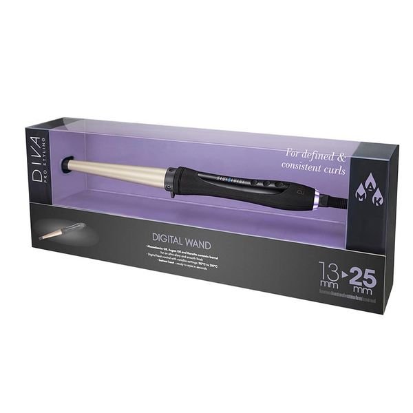 36242_1_result DIVA PRO DIGITAL WAND 13-25MM Επαγγελματικός Ψηφιακός Κώνος Μαλλιών Για Μπούκλες - Image 2