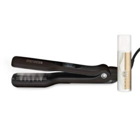 DEMELISS TITANIUM BLACK,Ψηφιακή Πρέσα Μαλλιών Με Ατμό & Πλάκες Τιτανίου