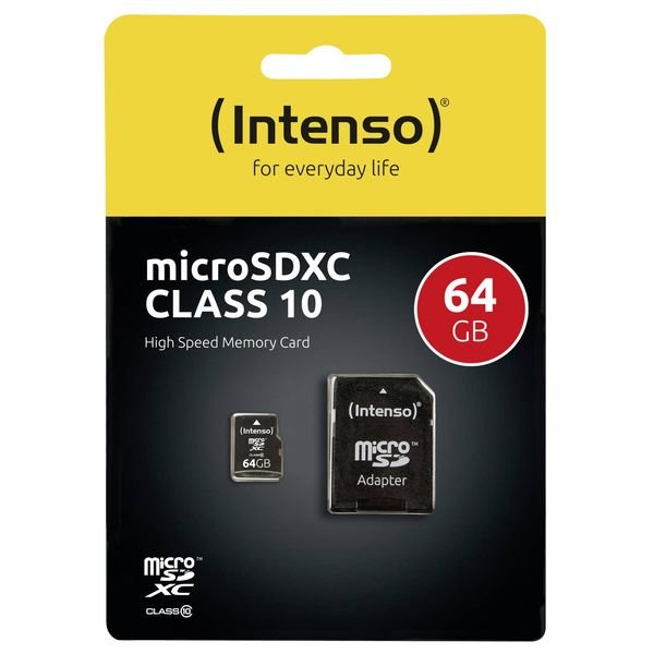 405953_03_1920x1920_result Intenso microSDXC 64GB C10 UHS-1 U1 with Adapter - Image 1