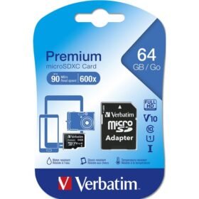 Verbatim Premium microSDXC with adapter 64GB Class 10/UHS-I