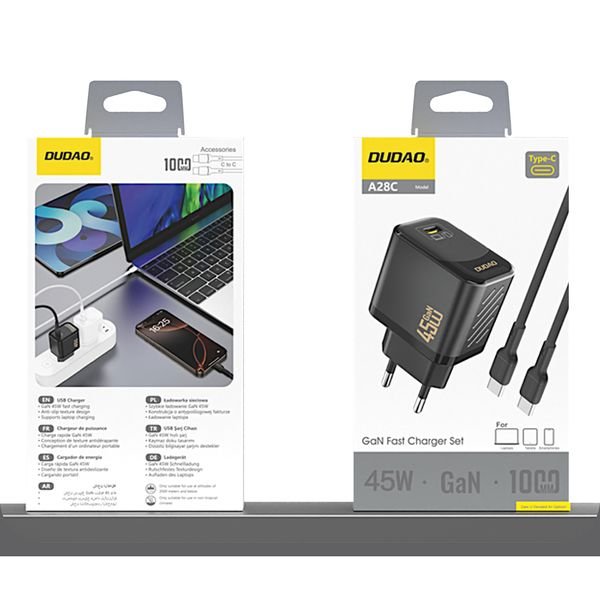 eng_pl_Dudao-A28C-45W-GaN-Wall-Charger-USB-C-Cable-Black-195951_8_result Φορτιστής τοίχου Dudao A28C 45W GaN Wall Charger + USB-C Cable - Image 6