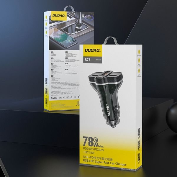 eng_pl_Dudao-R78-78W-Car-Charger-USB-C-PD-2xUSB-A-QC-Black-181547_3_result Dudao R78 78W Car Charger USB-C PD / 2xUSB-A QC - Image 4