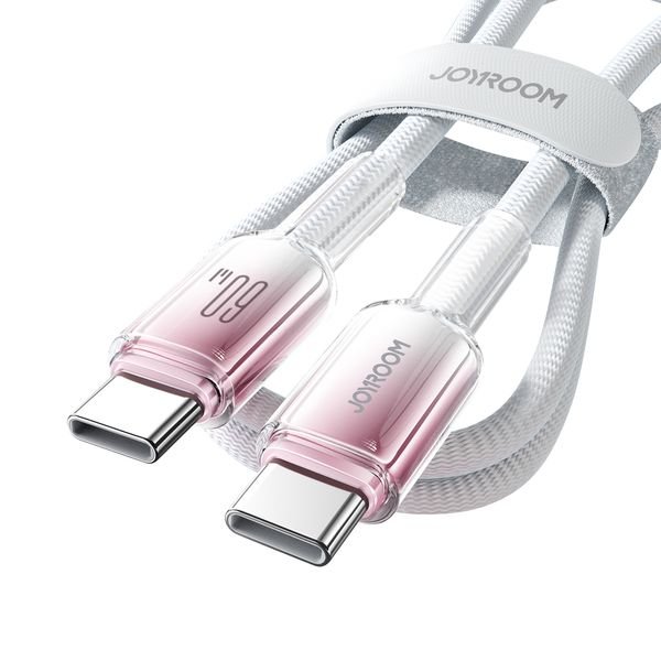 eng_pl_Joyroom-S-A42-Crystal-Clear-Series-60W-USB-C-USB-C-cable-1-2m-white-182001_5_result ΚΑΛΩΔΙΟ Joyroom S-A42 Crystal-Clear Series 60W USB-C - USB-C - Image 5