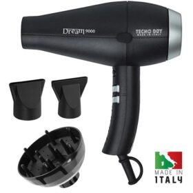 TECNO DRY DREAM 9000 ANTHRACITE 9000 LINE Επαγγελματικό Πιστολάκι Μαλλιών Με 2 Στόμια & Φυσούνα 2650 W