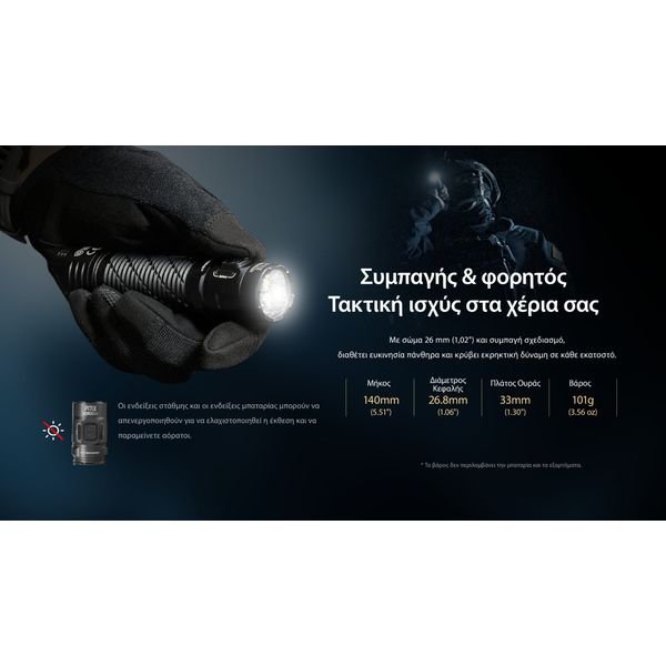 P17iX_H_GR9-1536x864_result ΦΑΚΟΣ LED NITECORE PRECISE P17ix, Tactical Lumin Sield, Strobe ready, 5000lm - Image 21