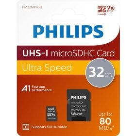 Philips microSDXC 32GB Class 10 U1 UHS-I Mε Aντάπτορα
