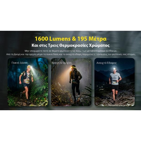 UT6-_GR3-1536x864_result ΦΑΚΟΣ LED NITECORE HEADLAMP UT6, Color temperatures 100-mile trail running headlamp - Image 11