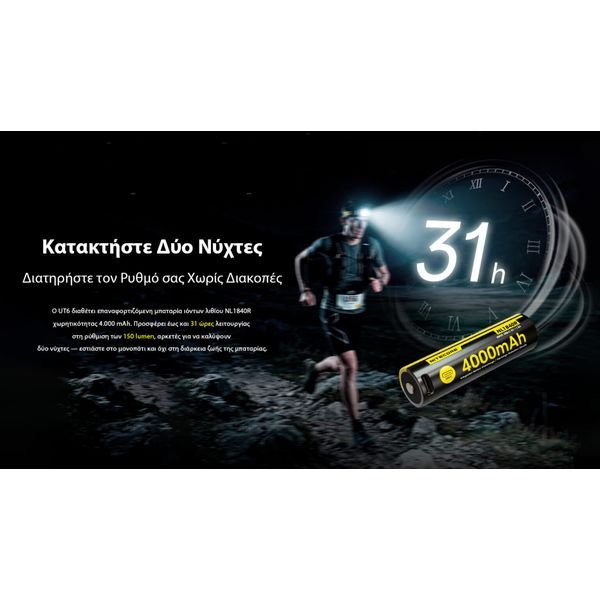UT6-_GR5-1536x864_result ΦΑΚΟΣ LED NITECORE HEADLAMP UT6, Color temperatures 100-mile trail running headlamp - Image 13