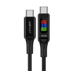 Καλώδιο Acefast C7-03 USB-C USB-C 100W 1,2 m με οθόνη