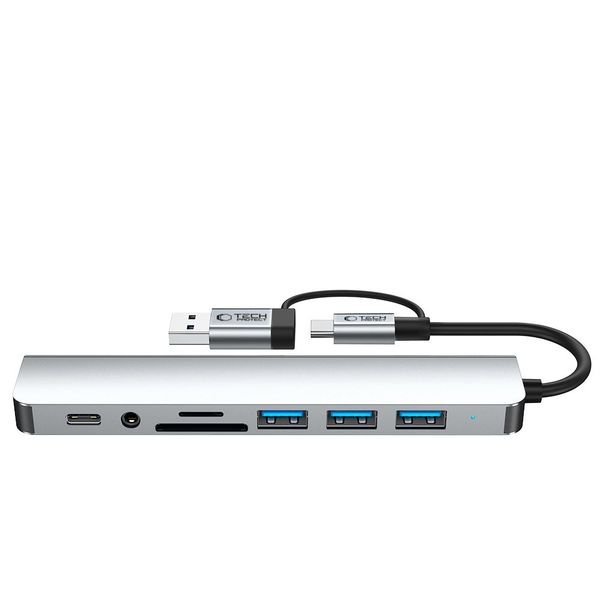 CREATOR: gd-jpeg v1.0 (using IJG JPEG v62), quality = 80 Tech-Protect HB06 HUB Adapter 8in1 TYPE-C + USB2.0 + USB3.0 + SD/TF + AV3.5 - Image 5