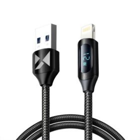 Καλώδιο USB-A - Lightning Wozinsky WUALC1 με οθόνη LED 2.4A 1m