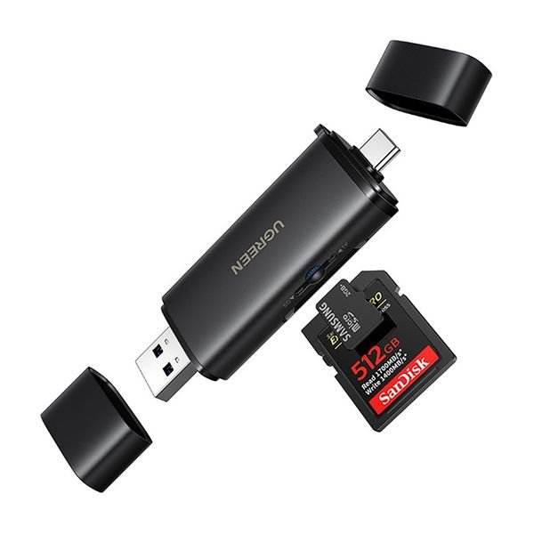 eng_pl_Ugreen-2in1-USB-C-USB-A-SD-4-0-UHS-II-Card-Reader-Black-203797_1_result Αναγνώστης καρτών Ugreen 2 σε 1 USB-C / USB-A SD 4.0 UHS-II - Image 1