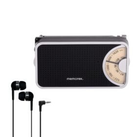 MEMOREX MX-PR1-BK,Φορητό Ραδιόφωνο Τσέπης AM/FM με In Ear Ακουστικά