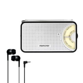 MEMOREX MX-PR1-SL,Φορητό Ραδιόφωνο Τσέπης AM/FM με In Ear Ακουστικά