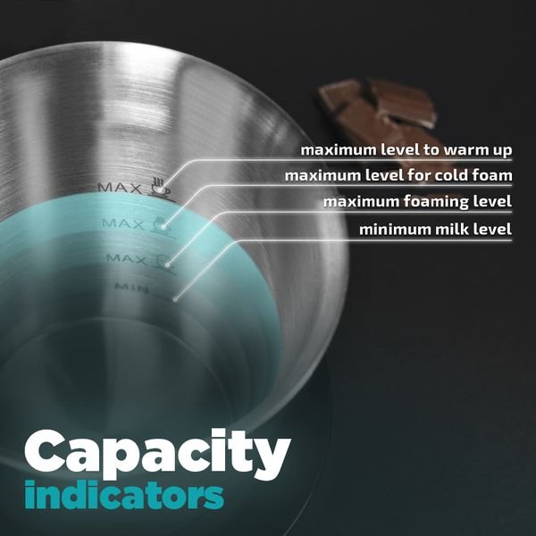 capacity-indicators-copy_result Συσκευή για Ζεστό & Κρύο Αφρόγαλα 0.24 Lt,CECOTEC POWER MOKA SPUME 5000 01518 - Image 11