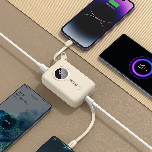 eng_pl_Dudao-K14-10000mAh-power-bank-with-USB-C-Lightning-cables-beige-156617_3_result Dudao K14 power bank 10000mAh με καλώδια USB-C / Lightning - Image 4