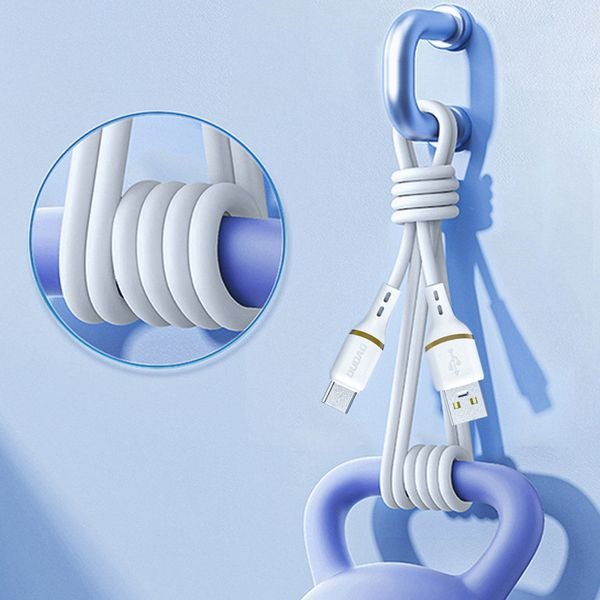 eng_pl_Dudao-L25T-USB-A-USB-C-Silicone-Cable-5A-1m-White-200624_3_result Καλώδιο σιλικόνης Dudao L25T USB-A - USB-C 5A 1m - Image 4